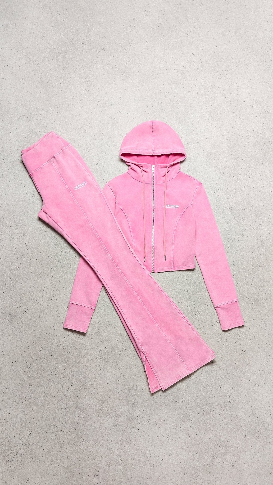 SFDC Women’s Flared Track Bottoms – Pink Wash