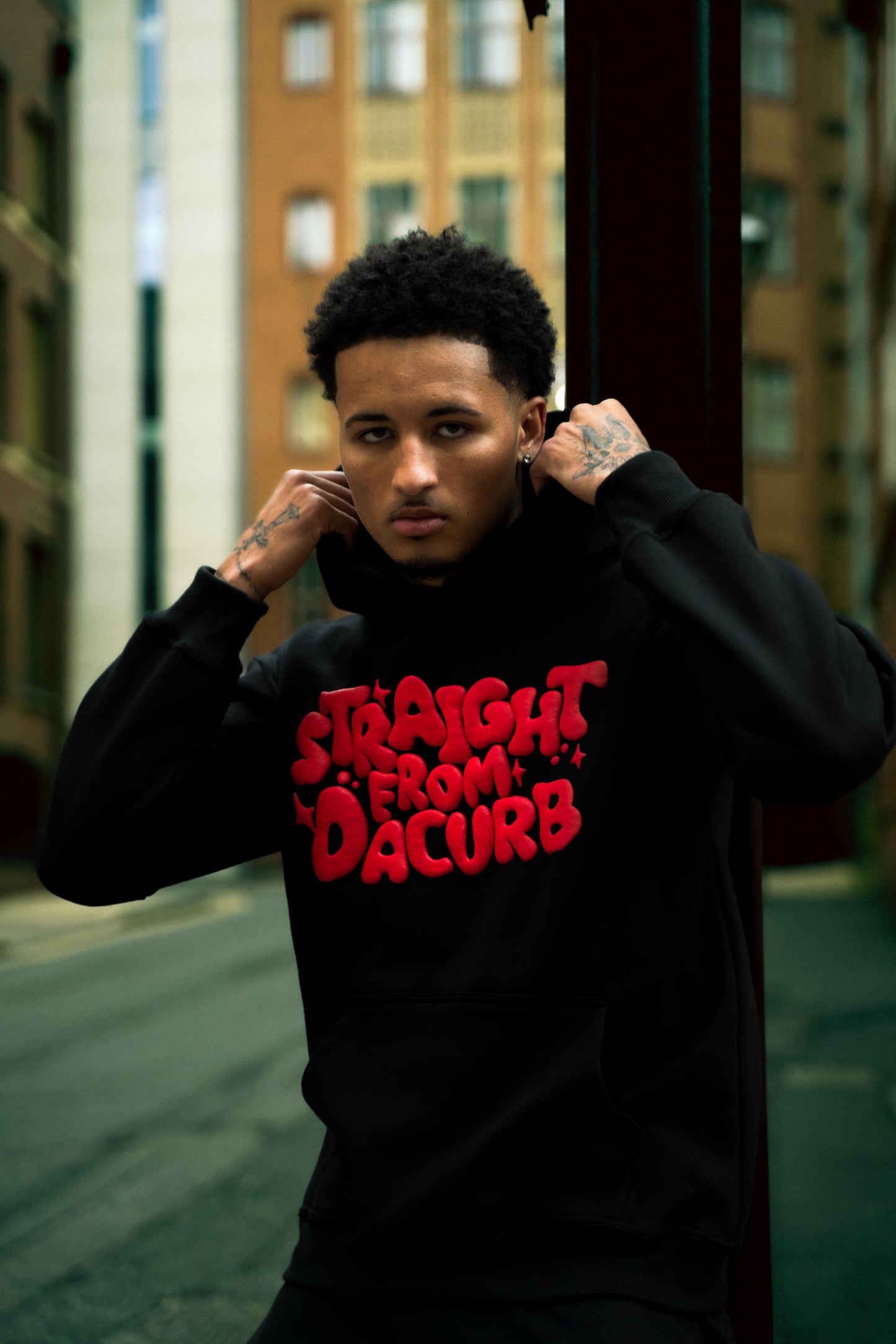 SFDC Black & Red Oversized Hoodie