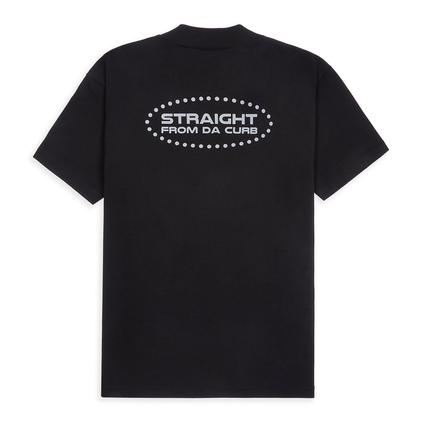 Turtle Neck Oversized T-Shirt with Reflective Design