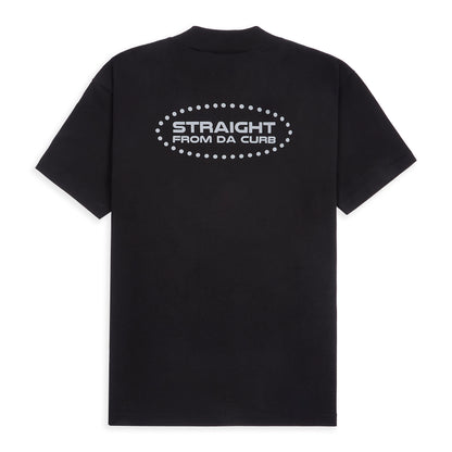 Turtle Neck Oversized T-Shirt with Reflective Design