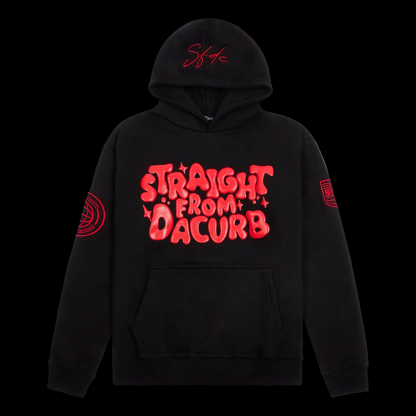 SFDC Black & Red Oversized Hoodie