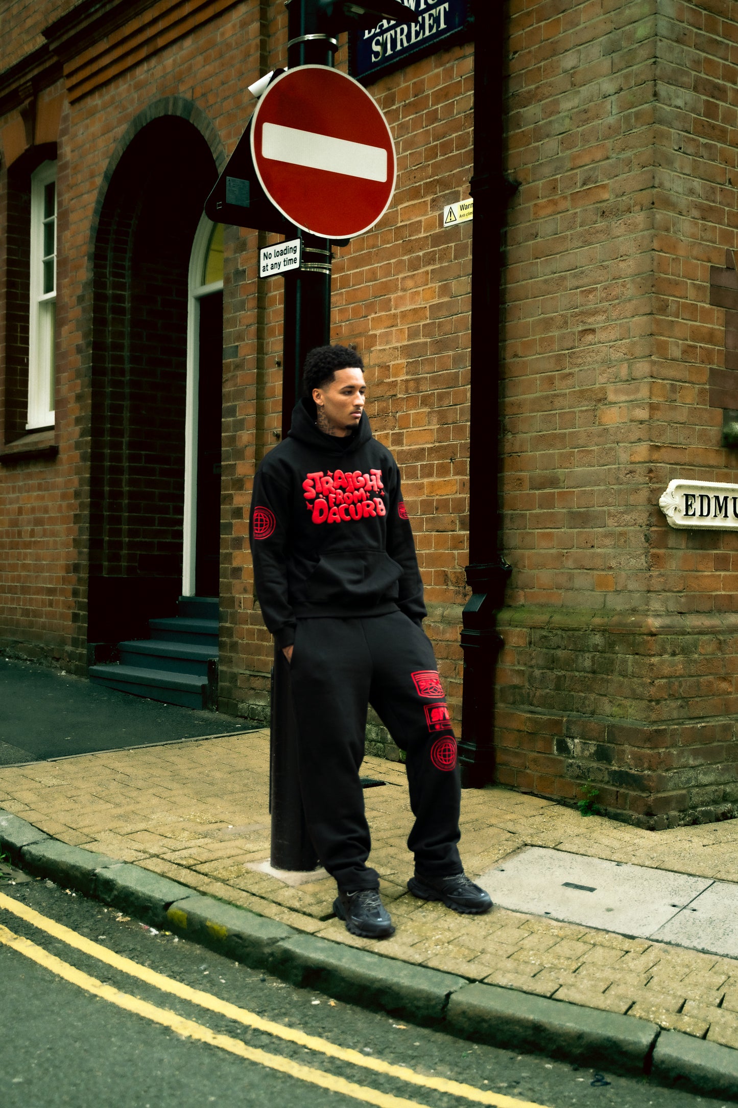 SFDC Black & Red Flare Bottoms