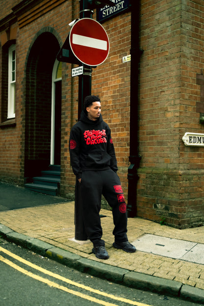 SFDC Black & Red Flare Bottoms
