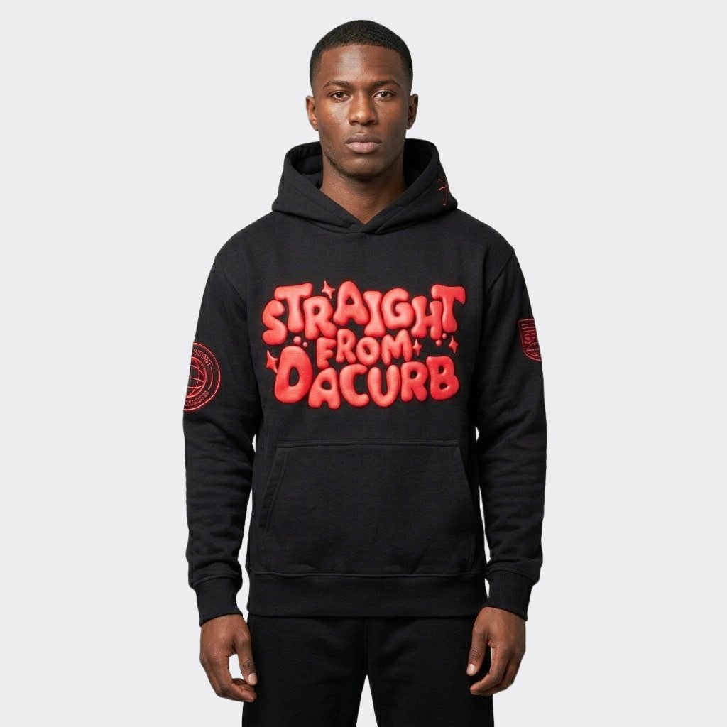 SFDC Black & Red Oversized Hoodie