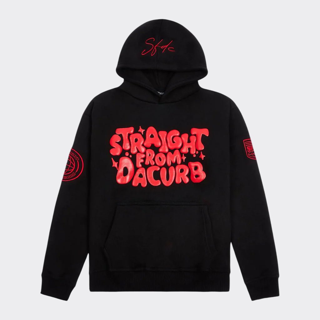 SFDC Black & Red Oversized Hoodie
