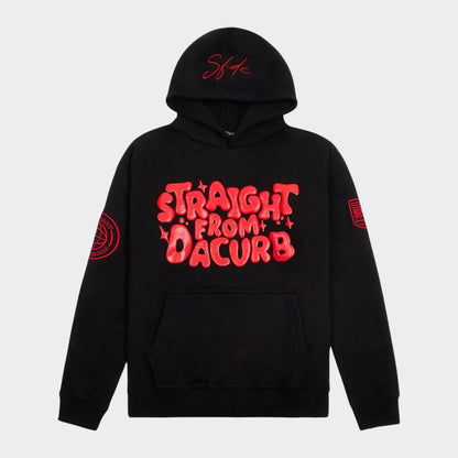 SFDC Black & Red Oversized Hoodie
