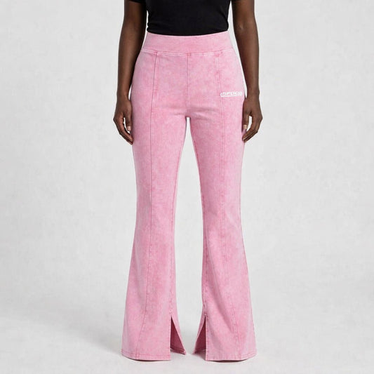 SFDC Women’s Flared Track Bottoms – Pink Wash