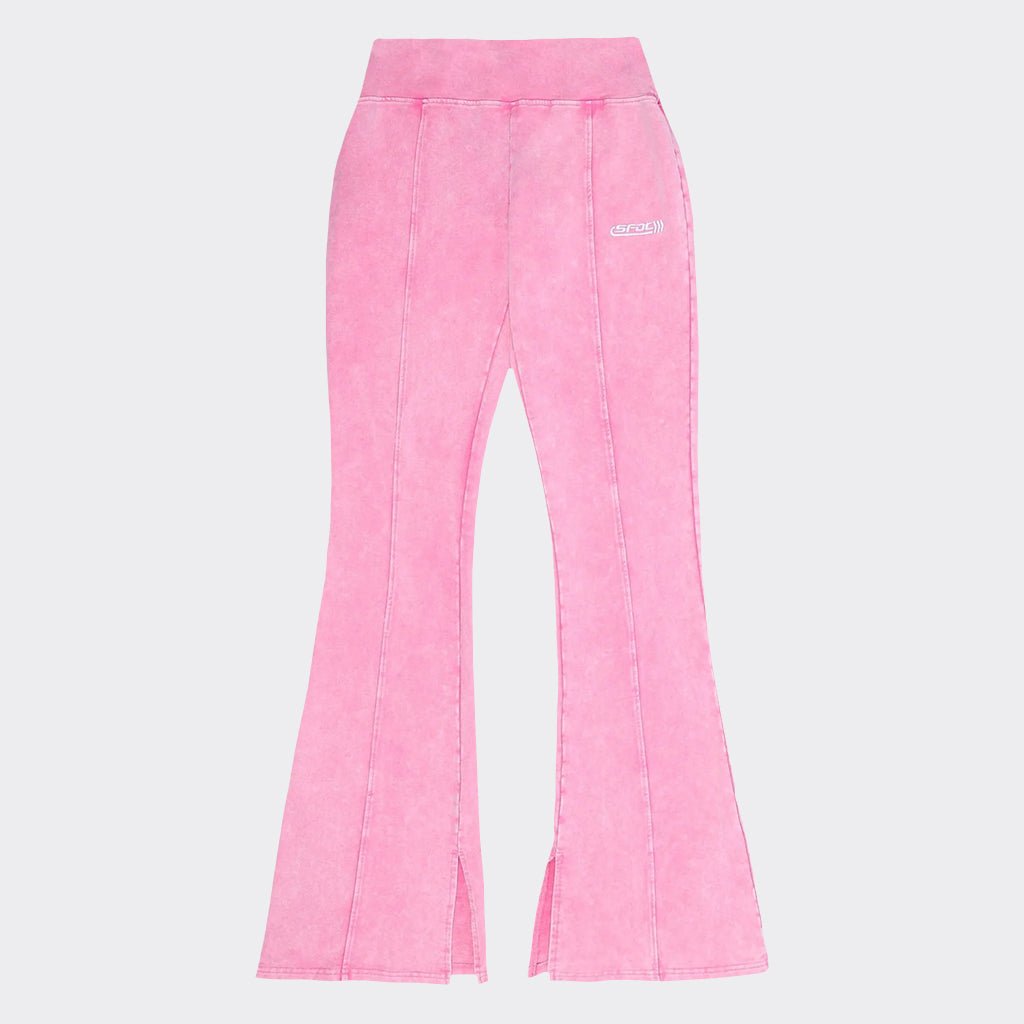 SFDC Women’s Flared Track Bottoms – Pink Wash
